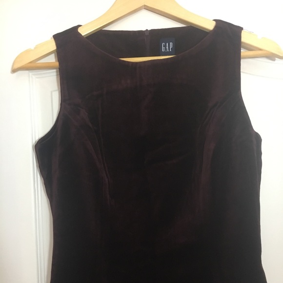 NWT GAP Burgundy Velvet Dress - Picture 3 of 7